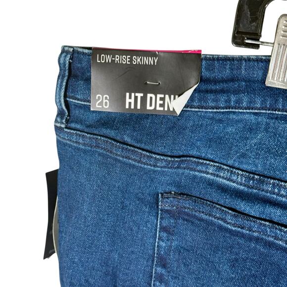Hot Topic HTDenim NWT Women's 26 Indigo Low-Rise Skinny Jeans Stretch Denim - Picture 7 of 9